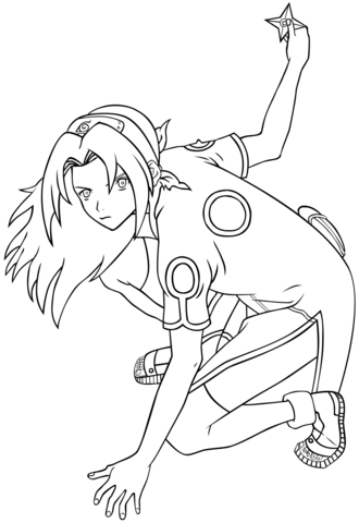 Sakura Haruno Coloring Page